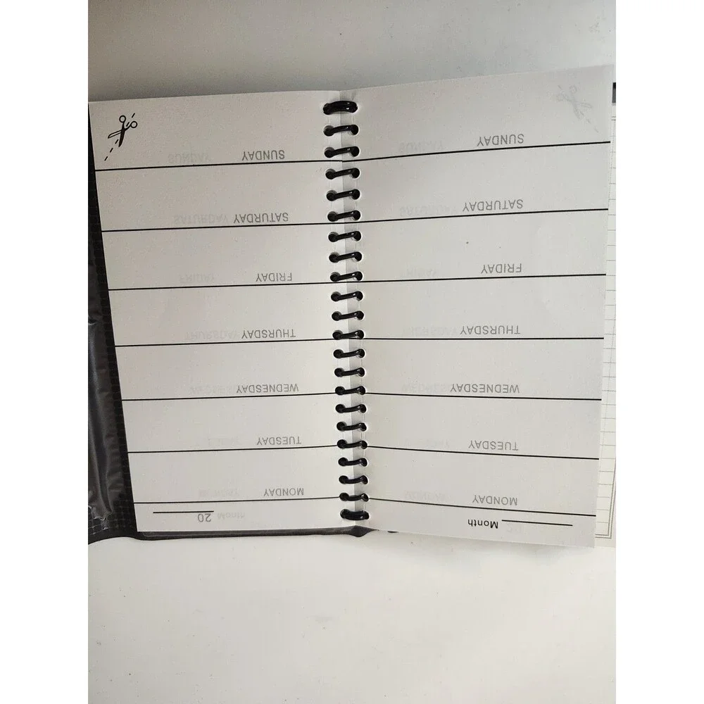 Day Planner With pen. Plastic Photos Holder